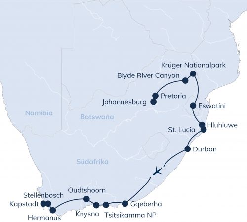 Südafrika Landkarte landkarte-südafrika