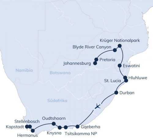 Südafrika Landkarte